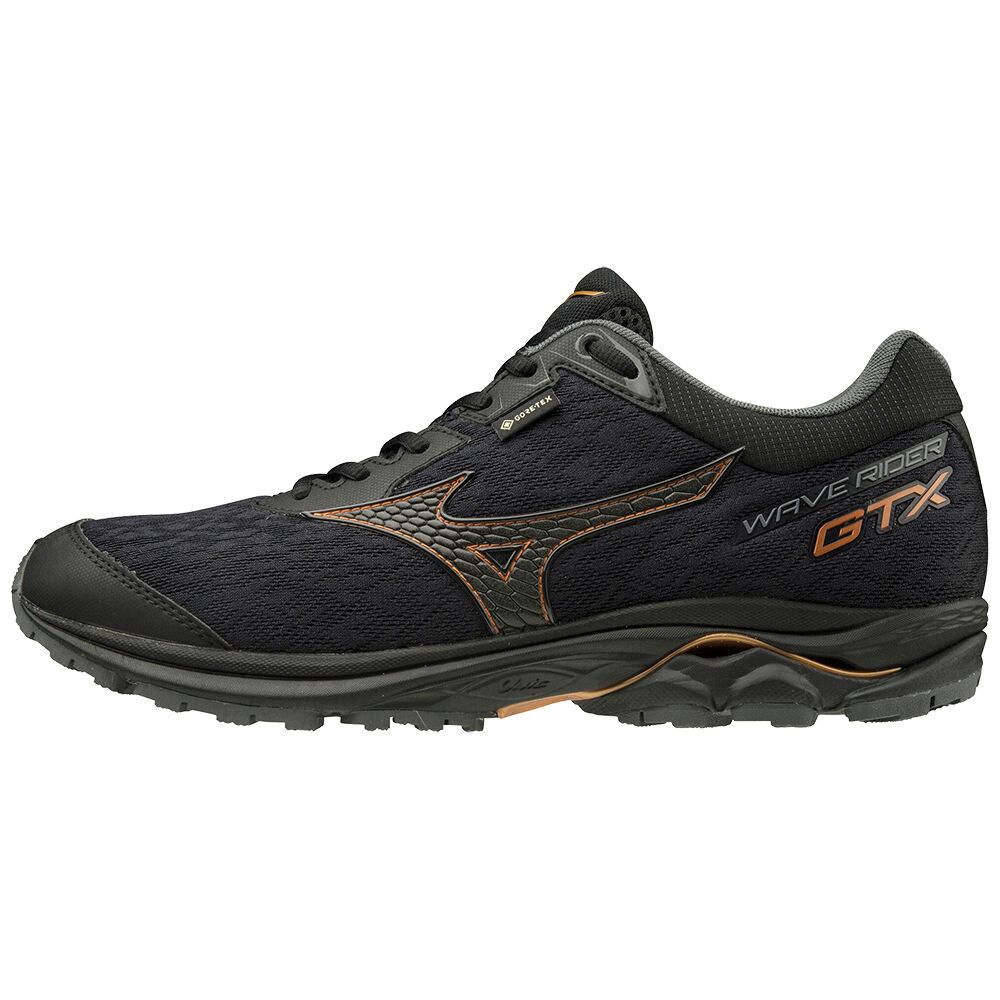 Zapatillas Trail Running Mizuno WAVE RIDER GTX Hombre Negras Outlet JOLD-91850